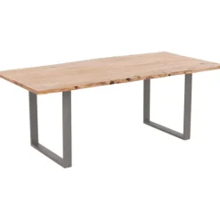 KARE Design Table Harmony acier brut 180x90cm> Meubles