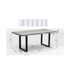 KARE Design Table Harmony argenté 160x80cm><noscript><img width=