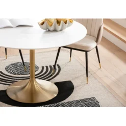 KARE Design Table Invitation blanc-laiton Ø120cm><noscript><img width=