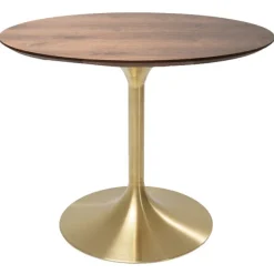 KARE Design Table Invitation noyer-laiton Ø90cm> Meubles