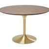 KARE Design Table Invitation noyer-laiton Ø120cm> Meubles