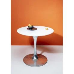 KARE Design Table Invitation Set blanc zinc Ø90cm> Meubles