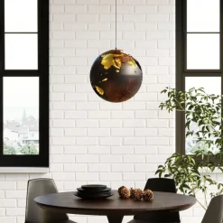 KARE Design Table Invitation Set noyer noir Ø120cm> Meubles