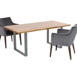 KARE Design Table Jackie chêne-acier brut 160x80><noscript><img width=
