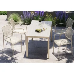 KARE Design Table Madagascar gris 80x140cm> Meubles