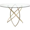 KARE Design Table Molekular dorée Ø120cm> Meubles