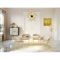 KARE Design Table Molekular dorée Ø120cm><noscript><img width=