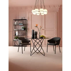 KARE Design Table Molekular noir Ø120cm> Meubles