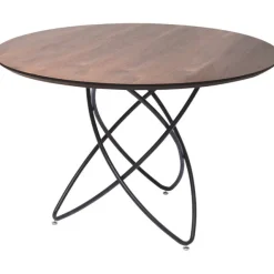 KARE Design Table Molekular noir noyer Ø120cm> Meubles