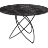 KARE Design Table Molekular noir -verre look marbre Ø120cm> Meubles