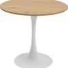 KARE Design Table Schickeria chêne blanc Ø80cm> Meubles