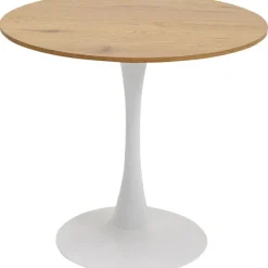 KARE Design Table Schickeria chêne blanc Ø80cm> Meubles