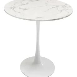 KARE Design Table Schickeria marbre blanc Ø80cm> Meubles