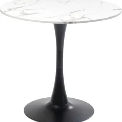 KARE Design Table Schickeria marbre blanc-noir Ø80cm> Meubles