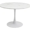 KARE Design Table Schickeria marbre blanc Ø110cm> Meubles