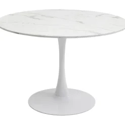 KARE Design Table Schickeria marbre blanc Ø110cm> Meubles