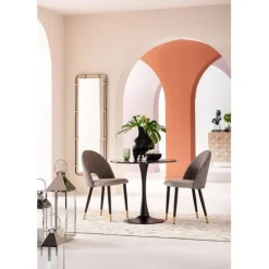 KARE Design Table Schickeria marbre noir Ø80cm> Meubles