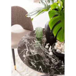 KARE Design Table Schickeria marbre noir Ø80cm><noscript><img width=