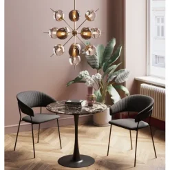 KARE Design Table Schickeria marbre noir Ø80cm><noscript><img width=
