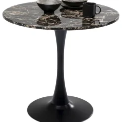 KARE Design Table Schickeria marbre noir Ø80cm><noscript><img width=