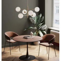 KARE Design Table Schickeria noyer noir Ø110cm> Meubles