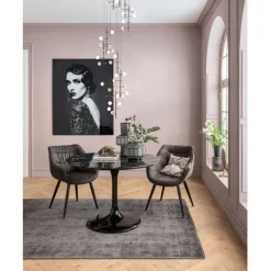 KARE Design Table Solo Marble noir Ø110> Meubles