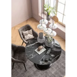 KARE Design Table Solo Marble noir Ø110><noscript><img width=