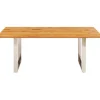 KARE Design Table Symphony chêne chromé 180x90> Meubles