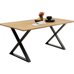 KARE Design Table Symphony Chêne Cross noir 200x100cm> Meubles