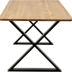 KARE Design Table Symphony Chêne Cross noir 200x100cm><noscript><img width=