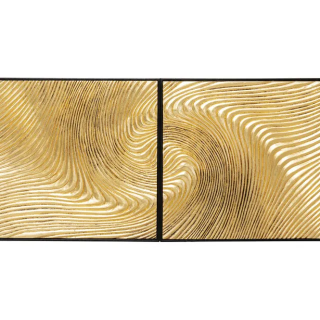 KARE Design Tableau décoratif Wave doré (2/Set)> Accessoires