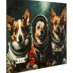 KARE Design Tableau en verre Astronauts Dogs 80x60cm> Accessoires