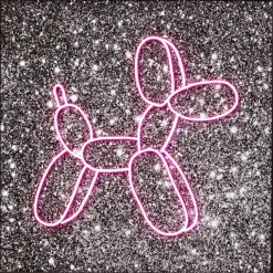 KARE Design Tableau en verre Balloon Dog LED 80x80cm> Accessoires