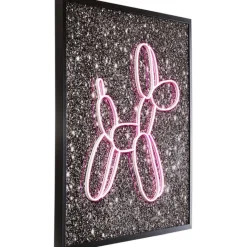 KARE Design Tableau en verre Balloon Dog LED 80x80cm><noscript><img width=