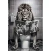 KARE Design Tableau en verre Bath Lion 60x80cm> Accessoires