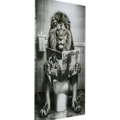 KARE Design Tableau en verre Bath Lion 60x80cm> Accessoires