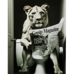 KARE Design Tableau en verre Bath Lionne 60x80cm> Accessoires