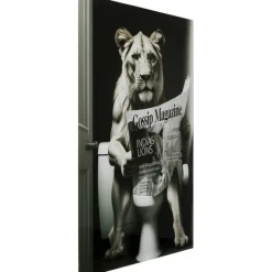 KARE Design Tableau en verre Bath Lionne 60x80cm> Accessoires