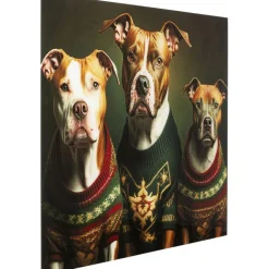 KARE Design Tableau en verre Dog Family 110x90cm> Accessoires