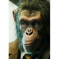 KARE Design Tableau en verre Drinking Monkey 100x100cm><noscript><img width=