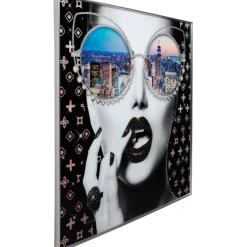 KARE Design Tableau en verre encadré NY View 120x120cm><noscript><img width=