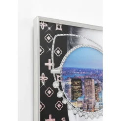 KARE Design Tableau en verre encadré NY View 80x80cm><noscript><img width=