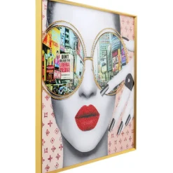 KARE Design Tableau en verre encadré Times Square View 80x80cm> Accessoires