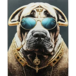 KARE Design Tableau en verre Fashion Dog 60x80cm> Accessoires