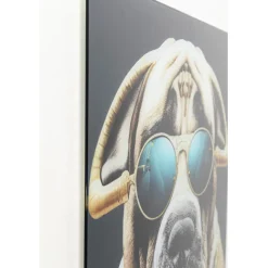 KARE Design Tableau en verre Fashion Dog 60x80cm><noscript><img width=