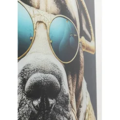 KARE Design Tableau en verre Fashion Dog 60x80cm><noscript><img width=