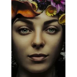 KARE Design Tableau en verre Flower Art Lady 120x120cm><noscript><img width=