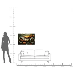 KARE Design Tableau en verre Garage Motorbike 60x80cm><noscript><img width=