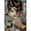 KARE Design Tableau en verre Lady Butterfly 100x150cm> Accessoires