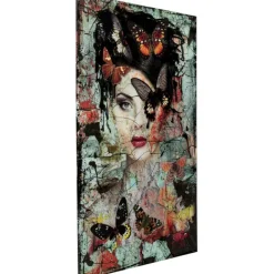 KARE Design Tableau en verre Lady Butterfly 100x150cm><noscript><img width=